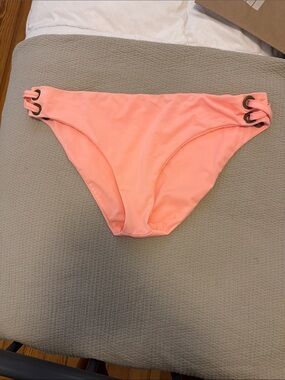 Roxy Women’s Coral Bikini Bottom with Side Ring Detail